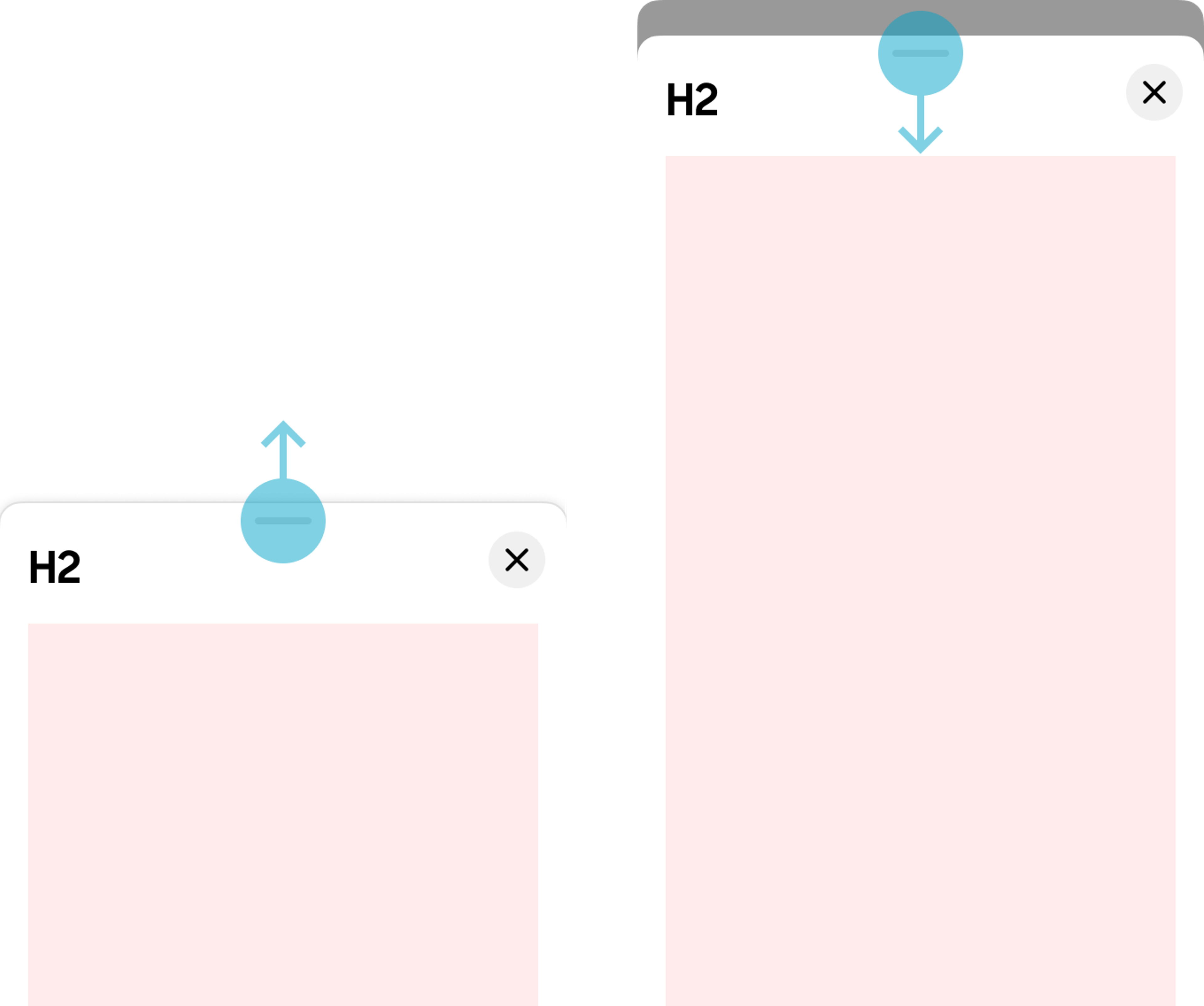 Resizable sheet without backdrop