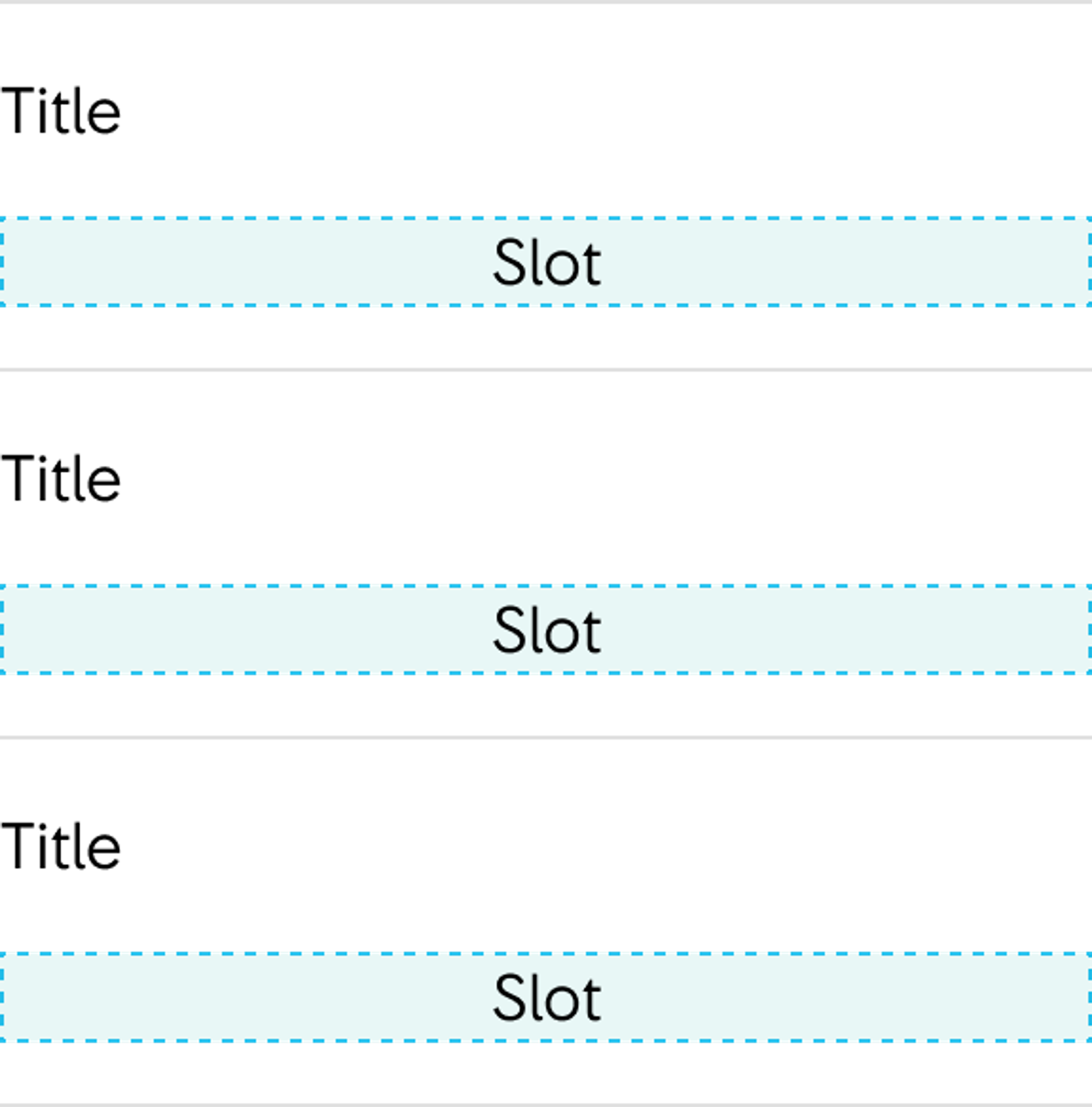 List with supporting content: Slot