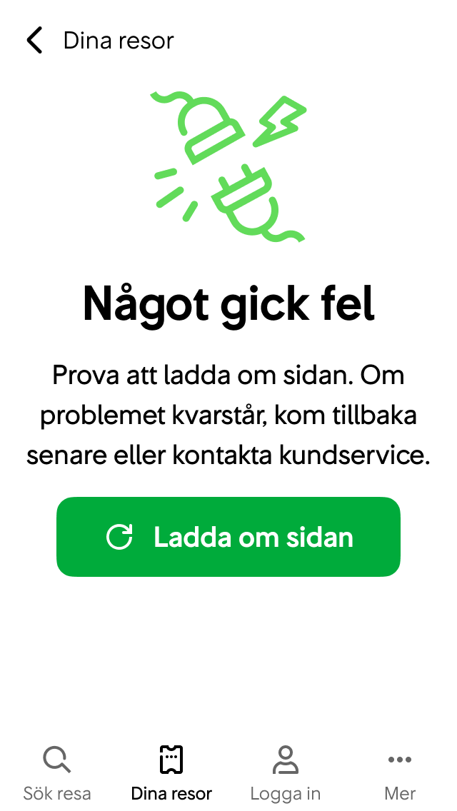 När inget av innehållet kan ritas ut.