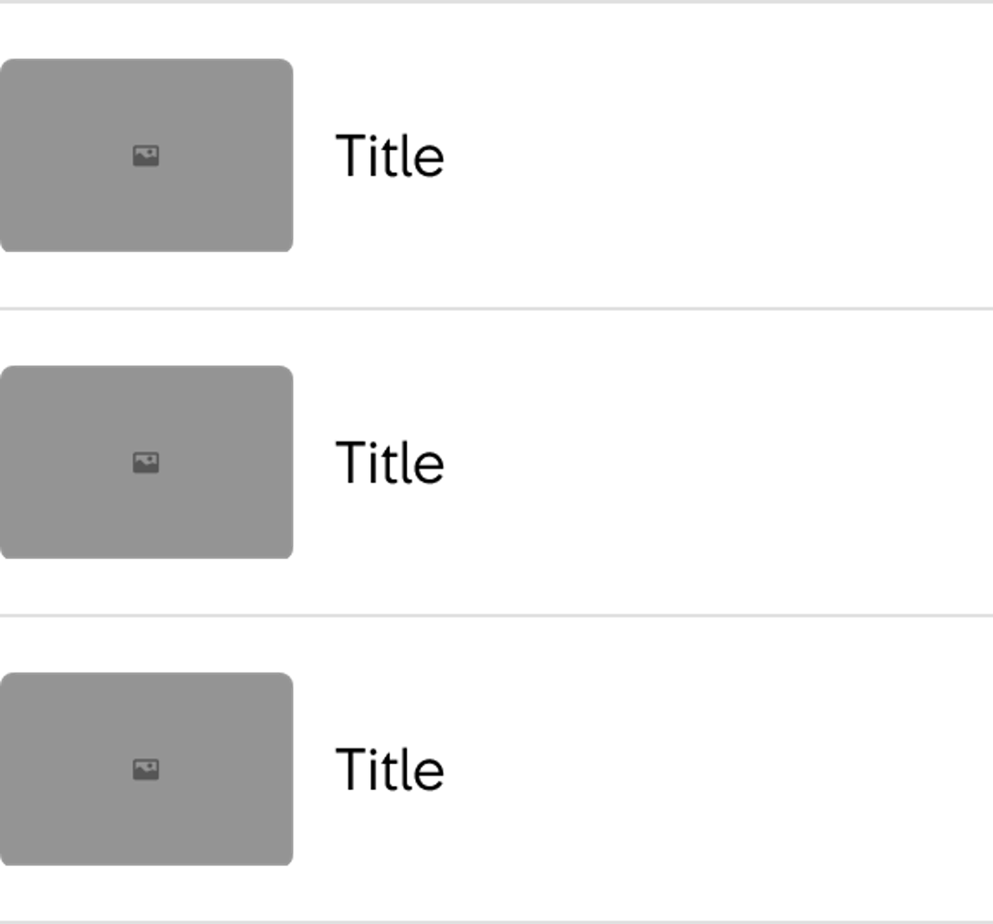 List with start adornment: Thumbnail 3/2