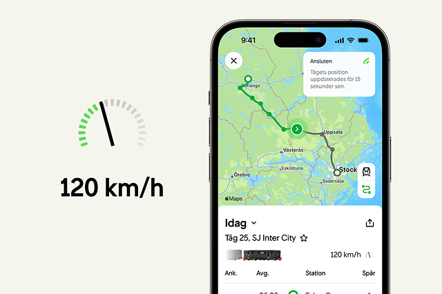 Med uppdaterad hastighet och realtidsposition får du mer koll på tågen!