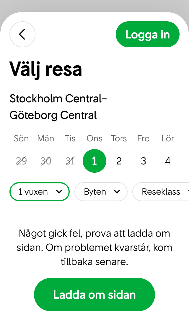 När delar av innehållet kan ritas ut.