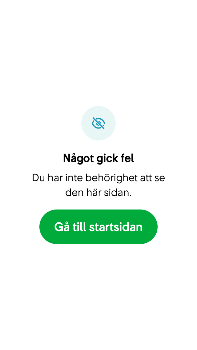 Användaren har inte behörighet att se sidan.