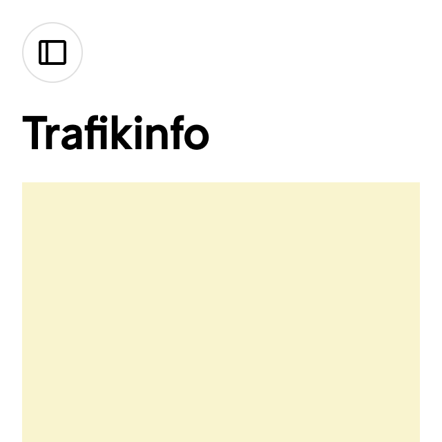 3. Användaren landar på Trafikinfo-sidan.