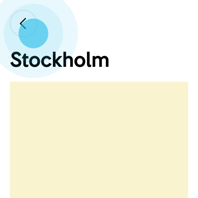 2. En undersida öppnas. Användaren trycker på Tillbaka-knappen.