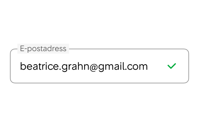 A success state communicates a correct user input.
