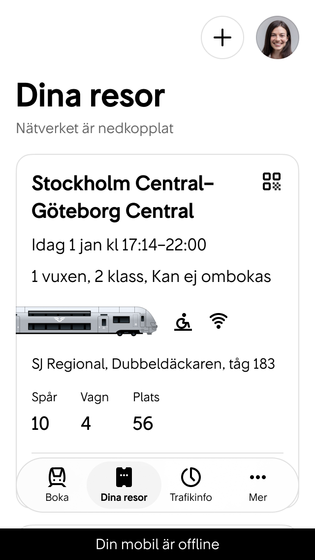 Sen visar vi ett systemmeddelande.