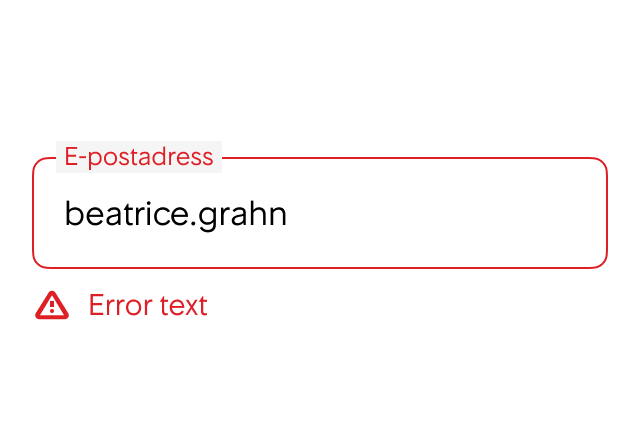 An error state communicates a user or system mistake.
