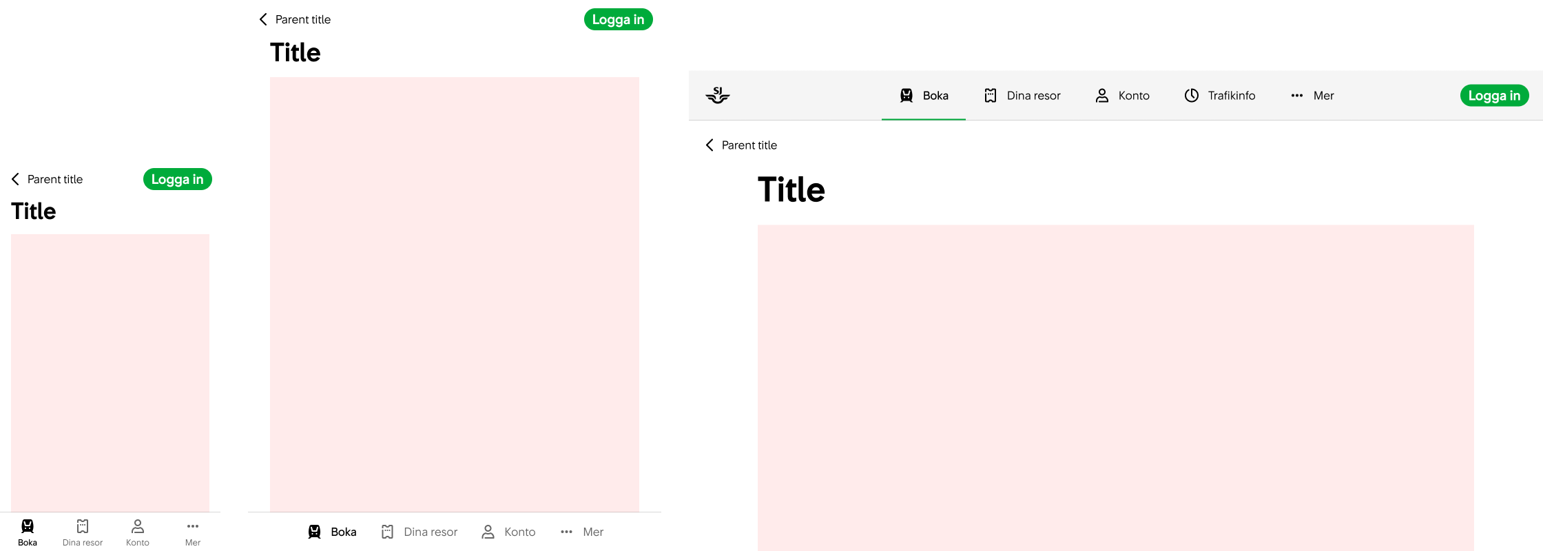 Navigation Bar adaptive design