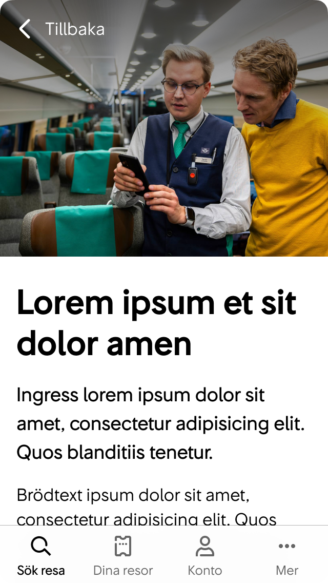 Undvik bilder med för mycket detaljer om de inte är nödvändiga. Beskär hellre närmare för att skapa ett enklare och lugnare utsnitt.