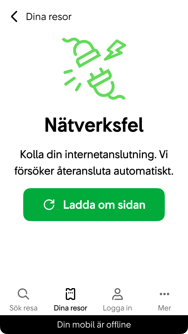 Exempel på icke-modal sida.