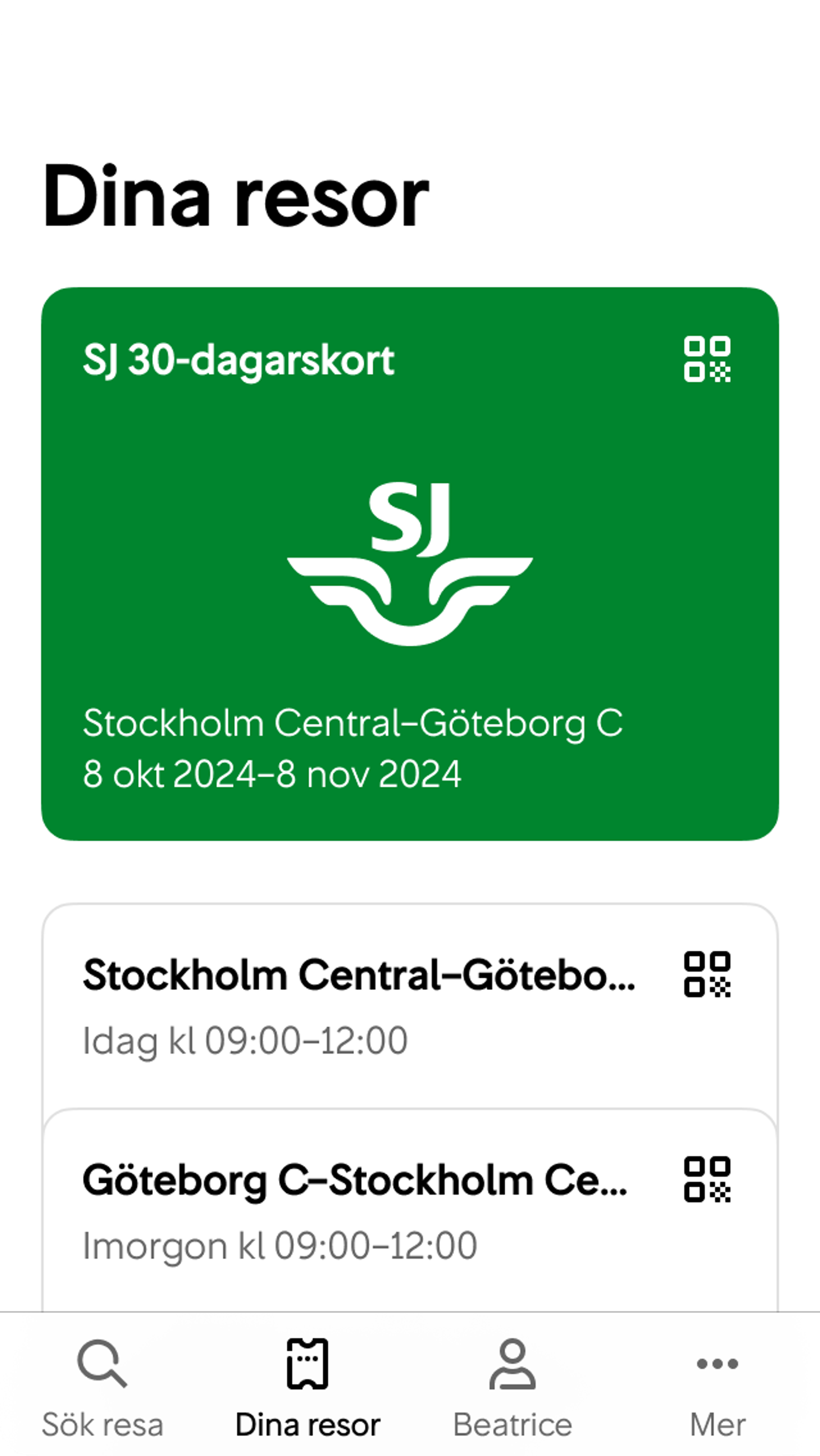 Ticket Card example 1