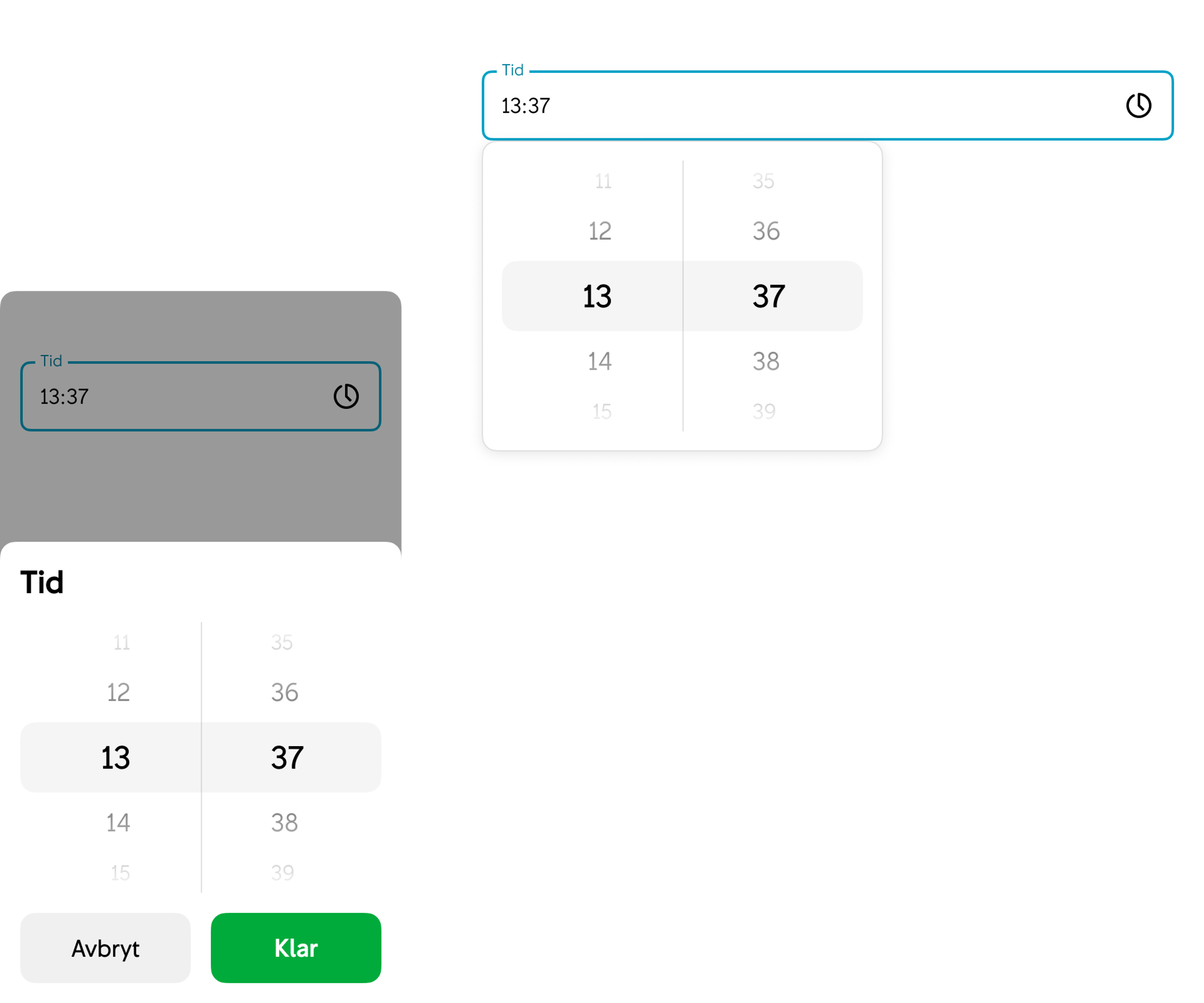 Time Picker Adaptive Design