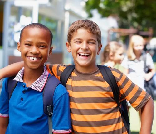Happy students