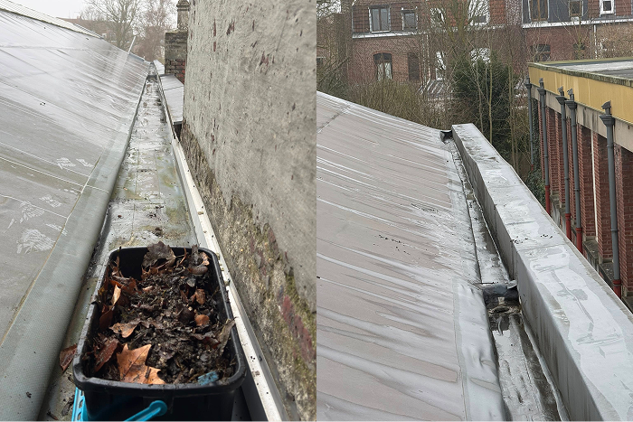 Nettoyage professionnel de cheneaux à Ronchin par Paandawlv | laveur de vitres professionnel