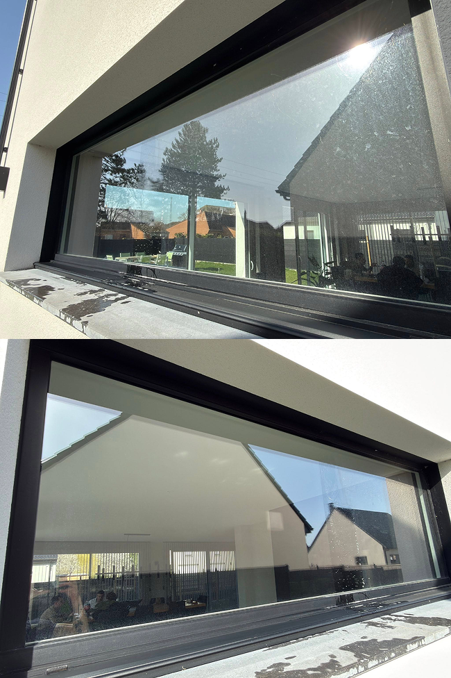 Nettoyage de vitrages résidentiels haute finition à Merville par Paandawlv