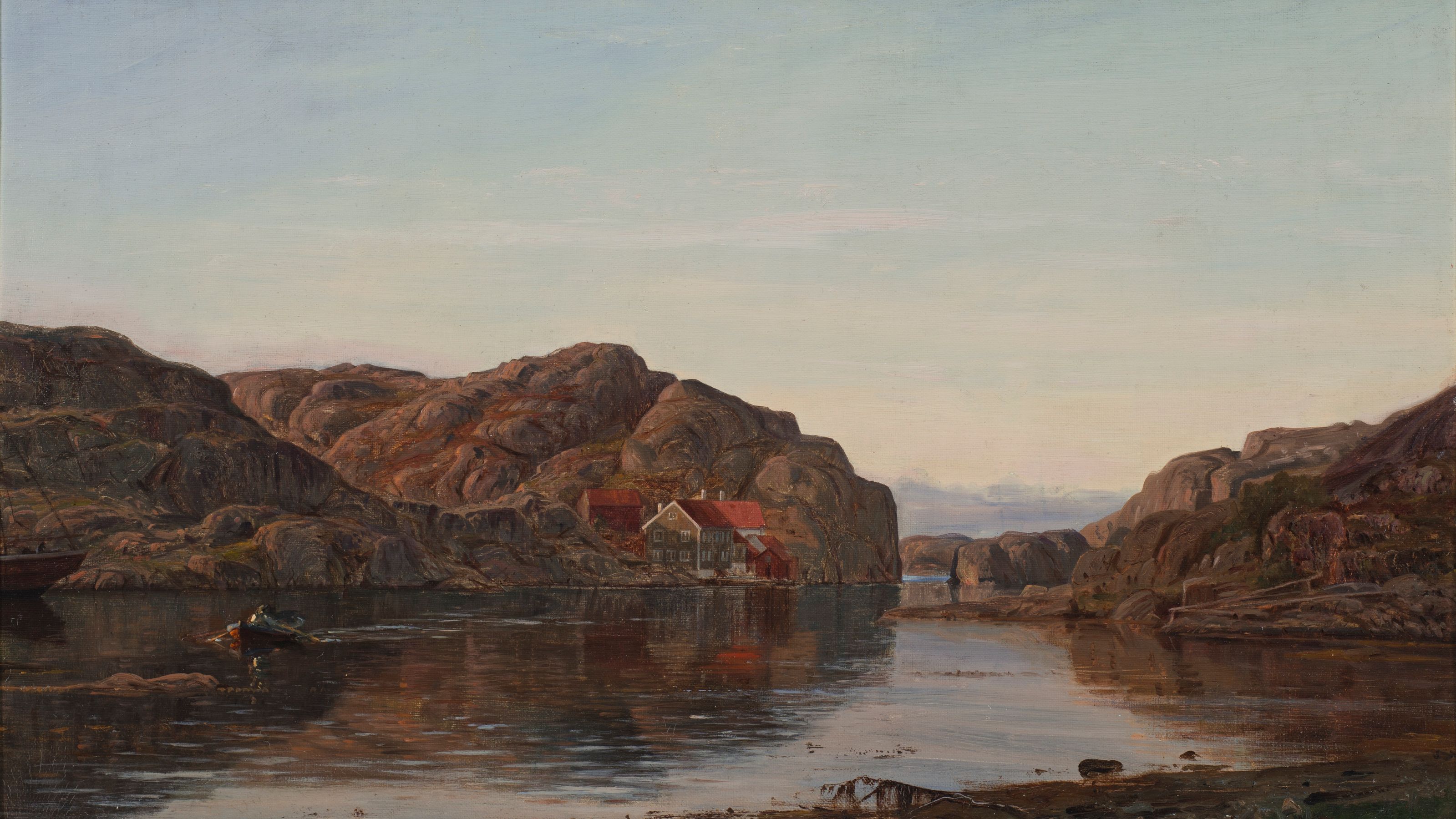 Bildet Morgen i Ny-Hellesund av Amaldus Nielsen (1881) viser et skjærgårdsmotiv fra Ny-Hellesund i Søgne, Agder. Verket er en del av Christianssands Billedgalleri.