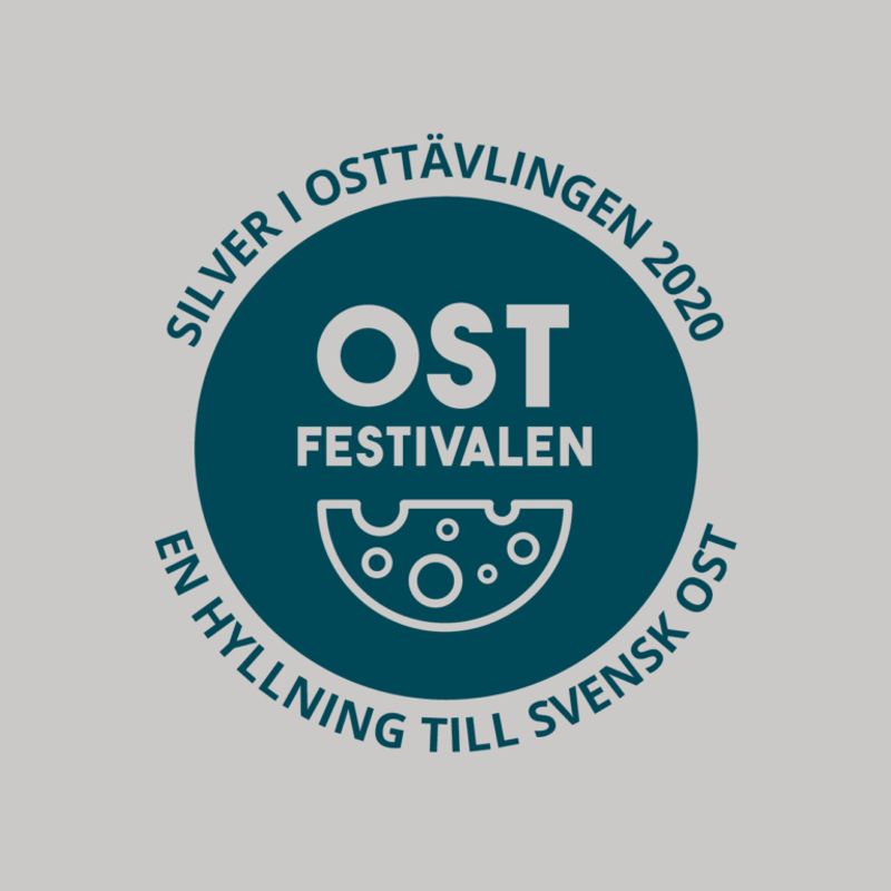 Ostfestivalens silvermärke från osttävlingen 2020.