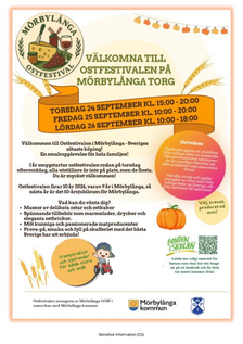 Affisch för Ostfestivalen på Mörbylånga torg den 24–26 september 2026.