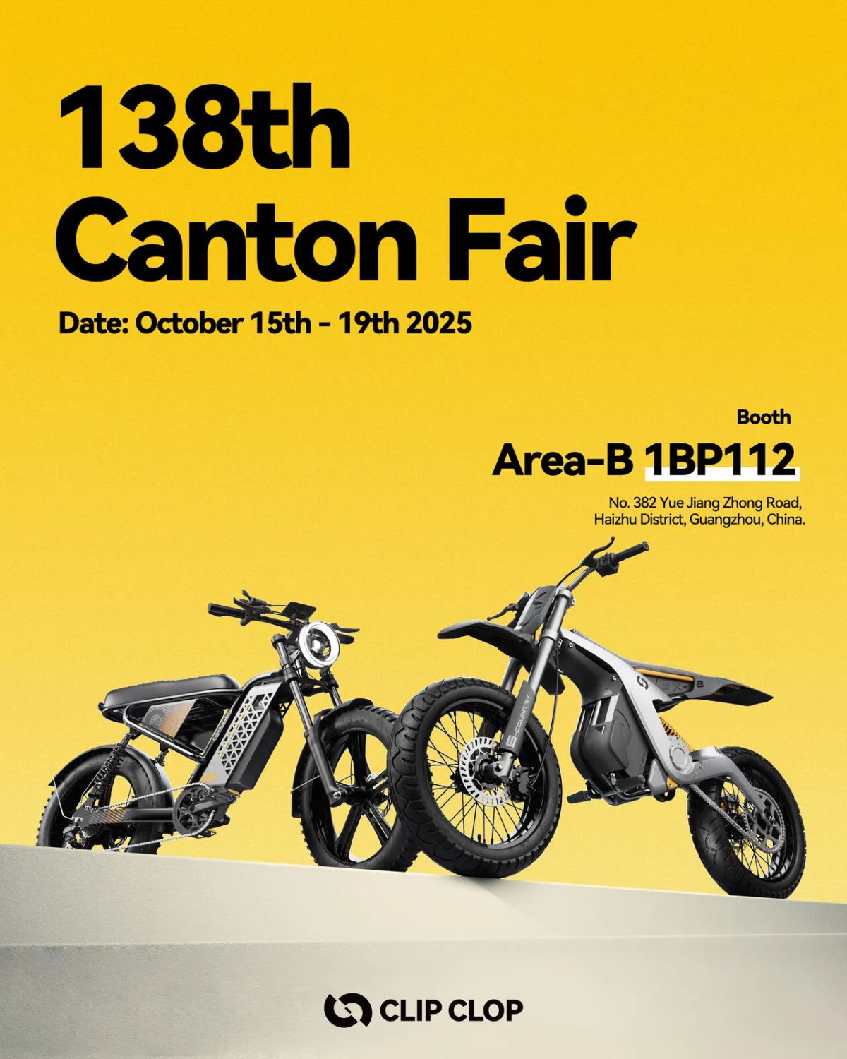 Entdecken Sie CLIPCLOP-E-Bikes auf der 138. Canton Fair