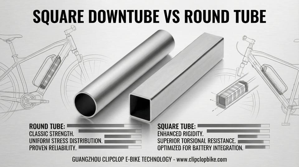 Square vs. Hydroformed Downtubes: Torsional Rigidity, Internal Battery Cavity & Stress Distribution