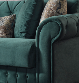 Emerald Green / Quilted Detailed