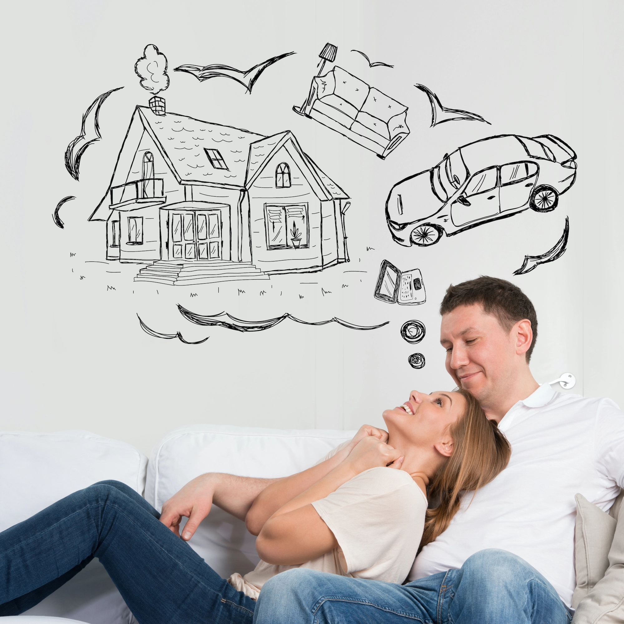 Couple planning to buy a house. 