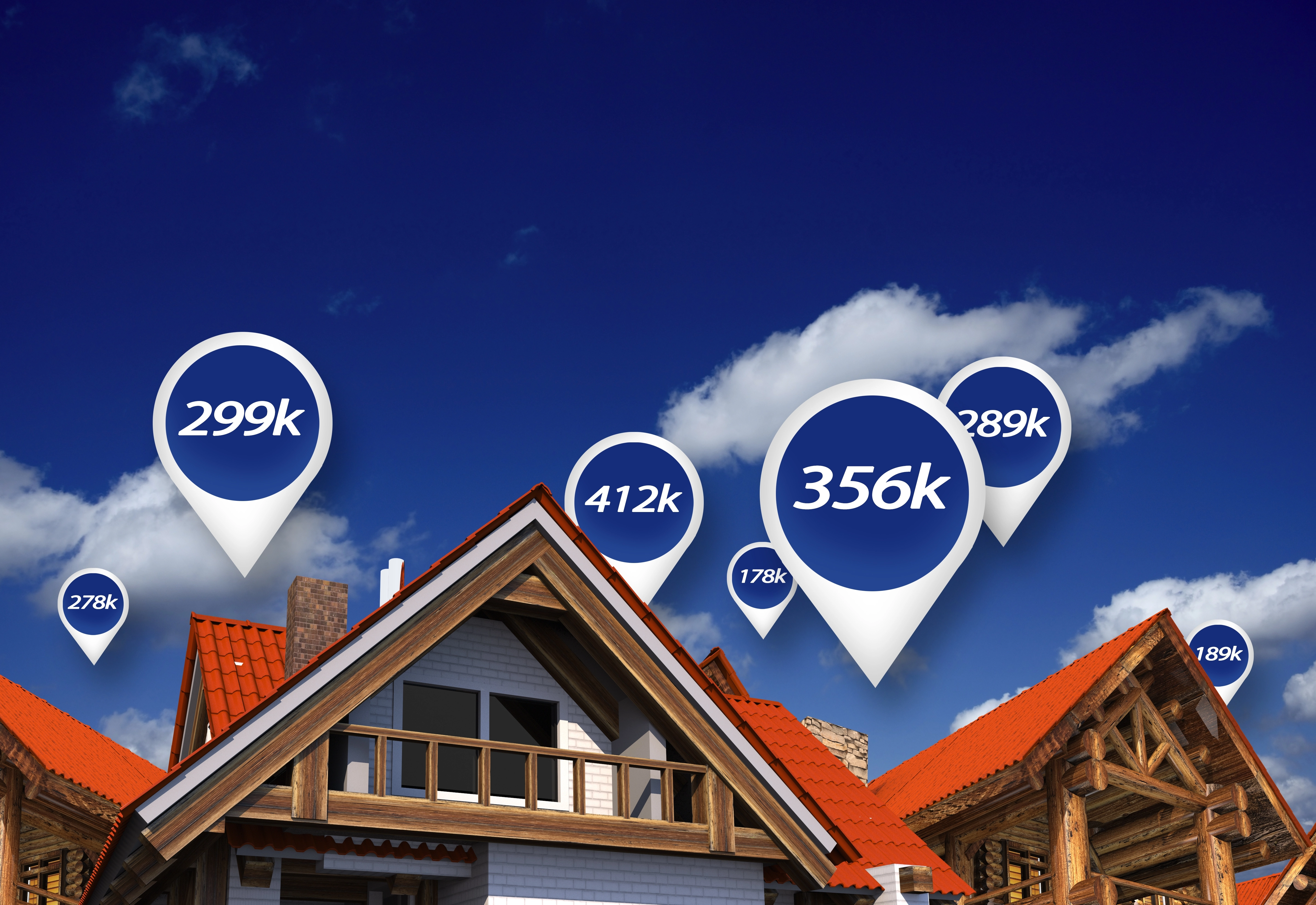 Fluctuation in home prices.