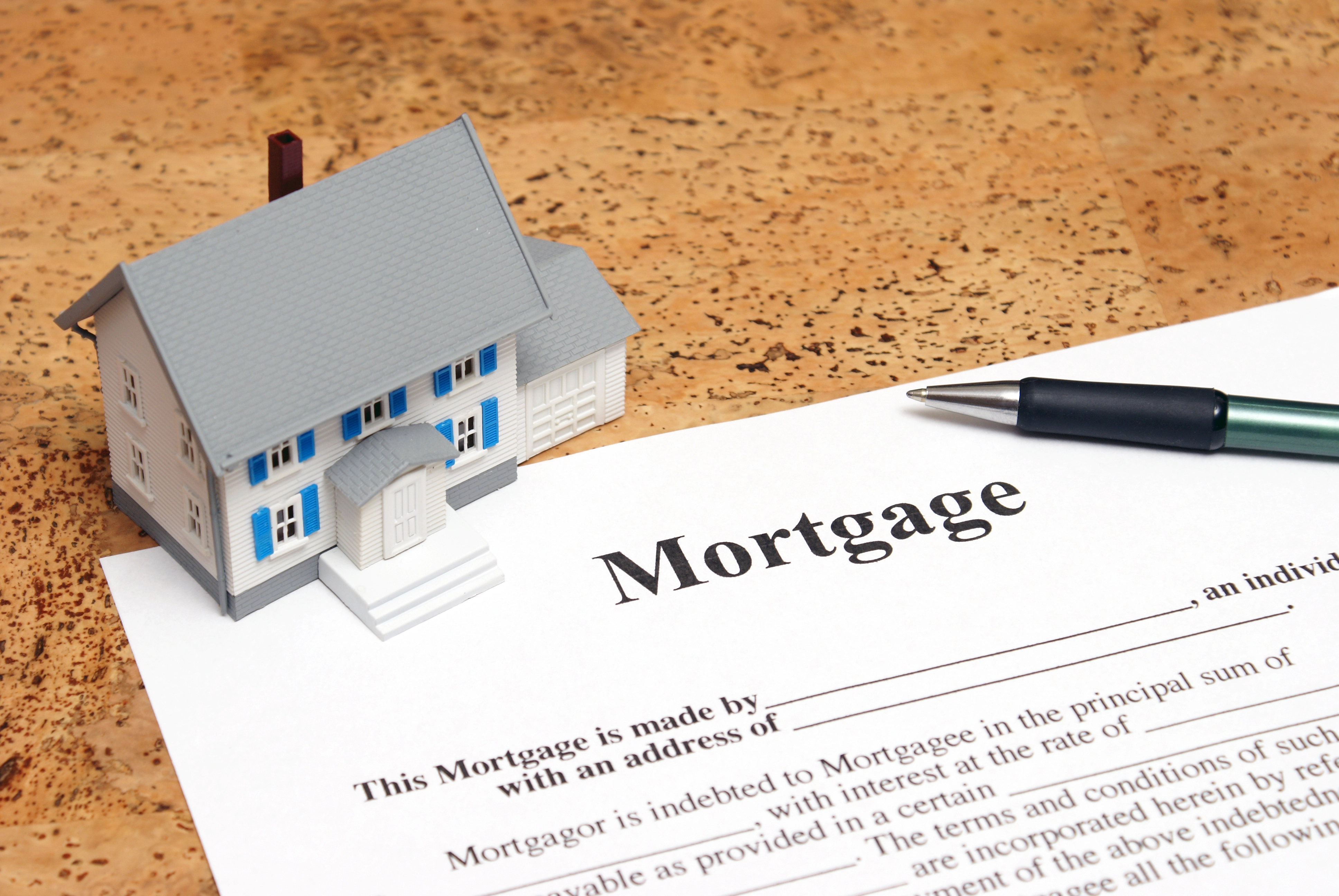 Home loan mortgage document.