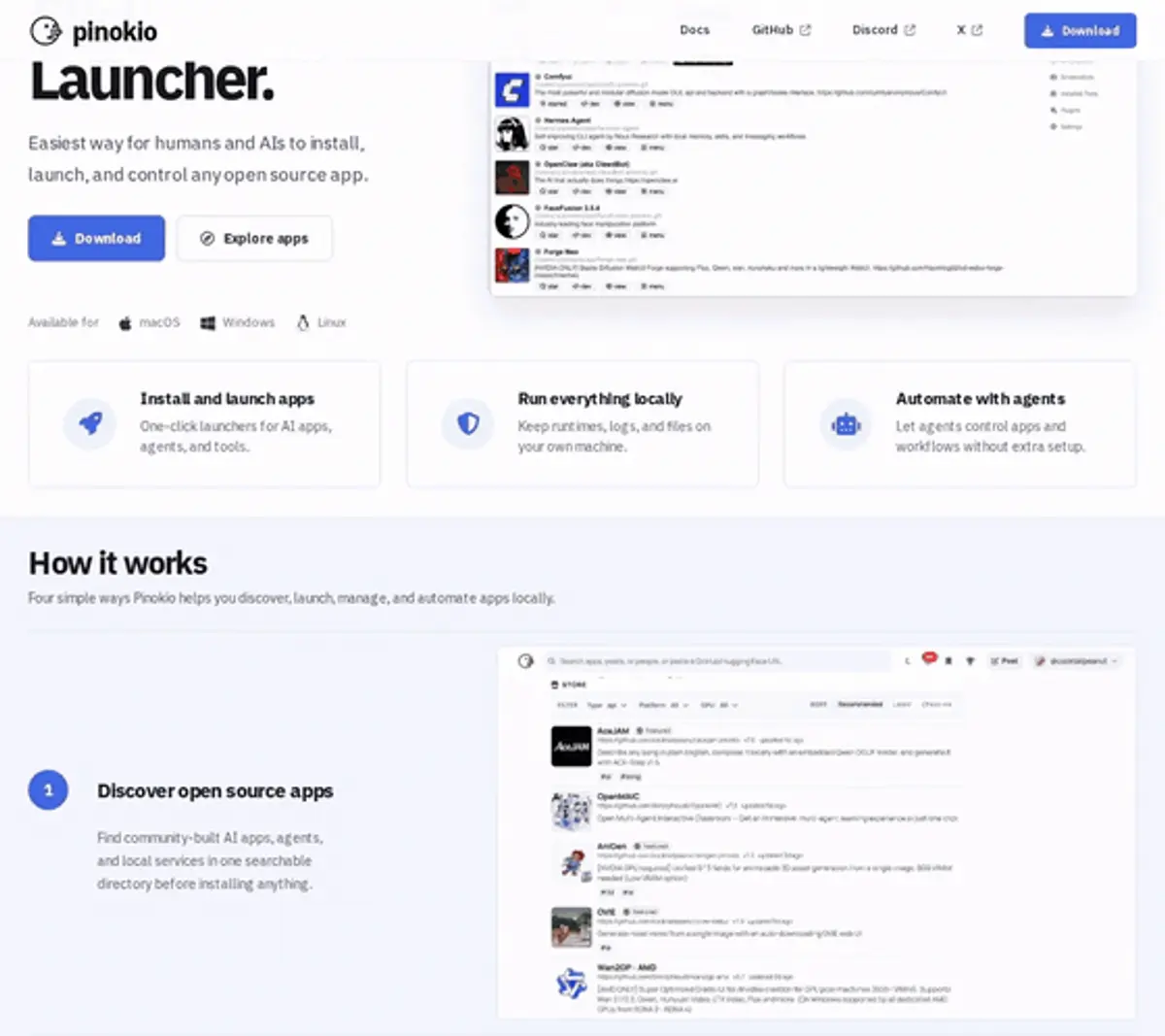 Galerie d'apps Pinokio : Stable Diffusion, ComfyUI, FaceFusion et autres outils IA open source installables en un clic