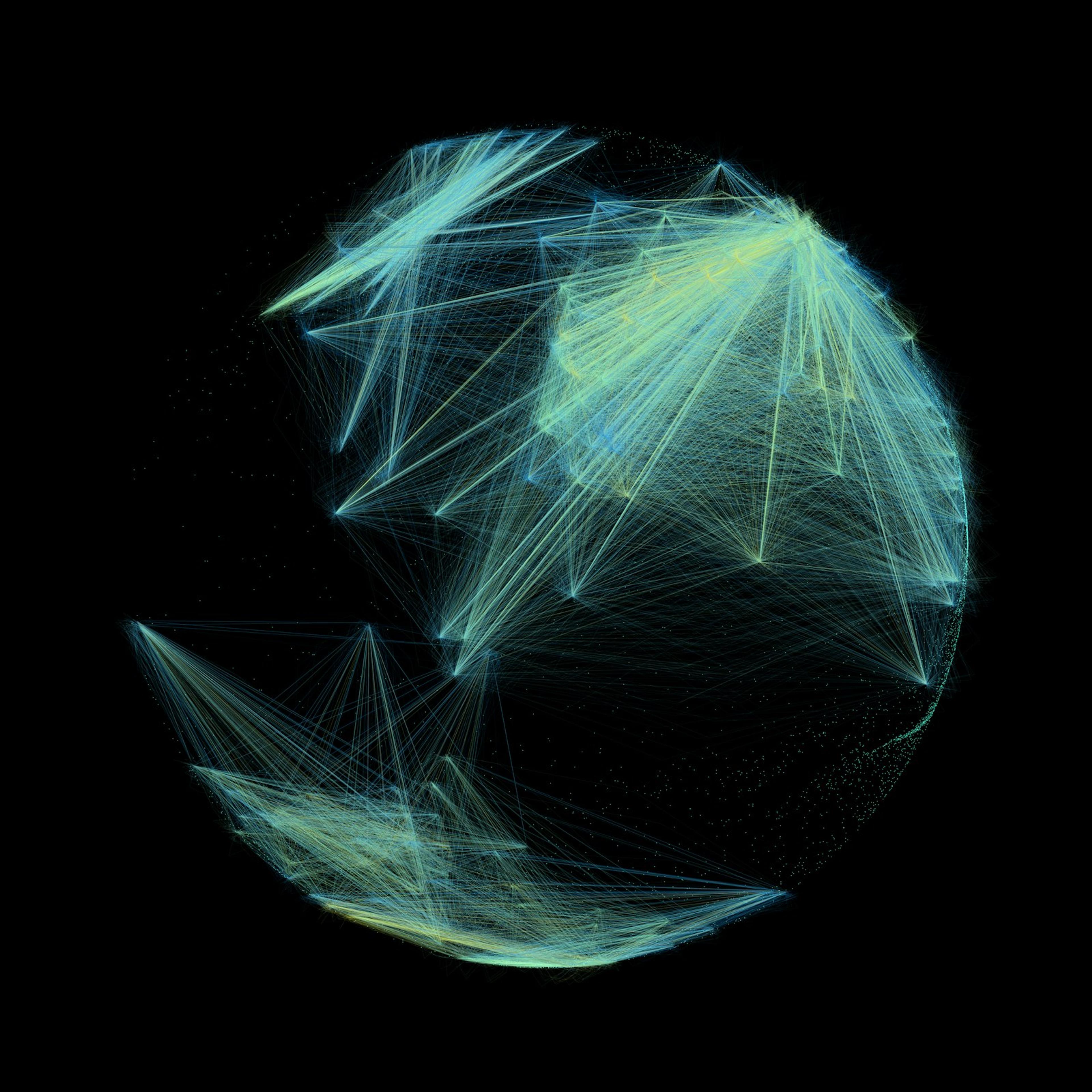 Abstract AI neural-network visualisation