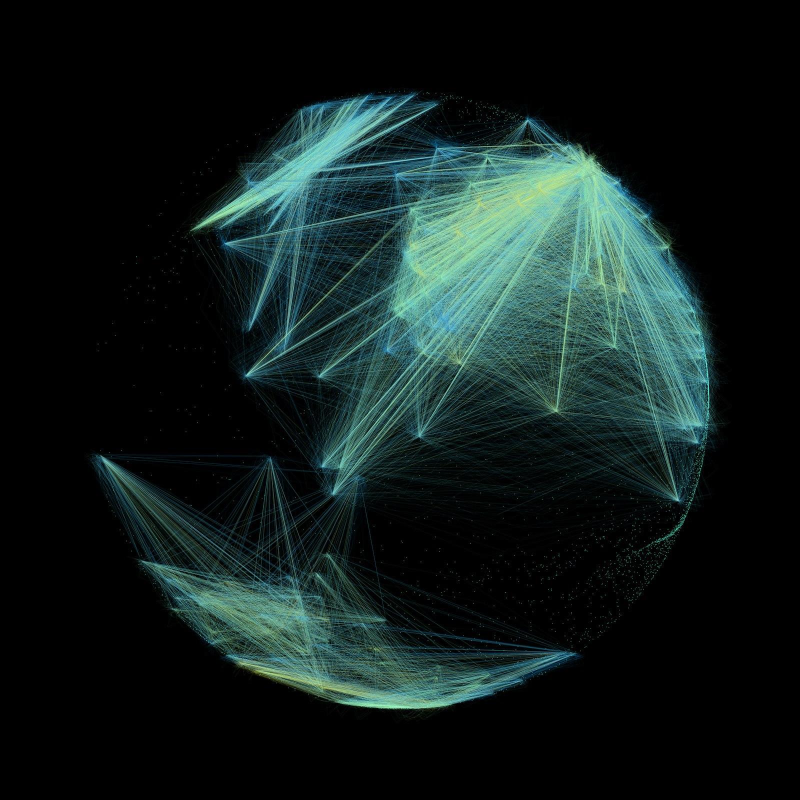 Abstract AI neural-network visualisation
