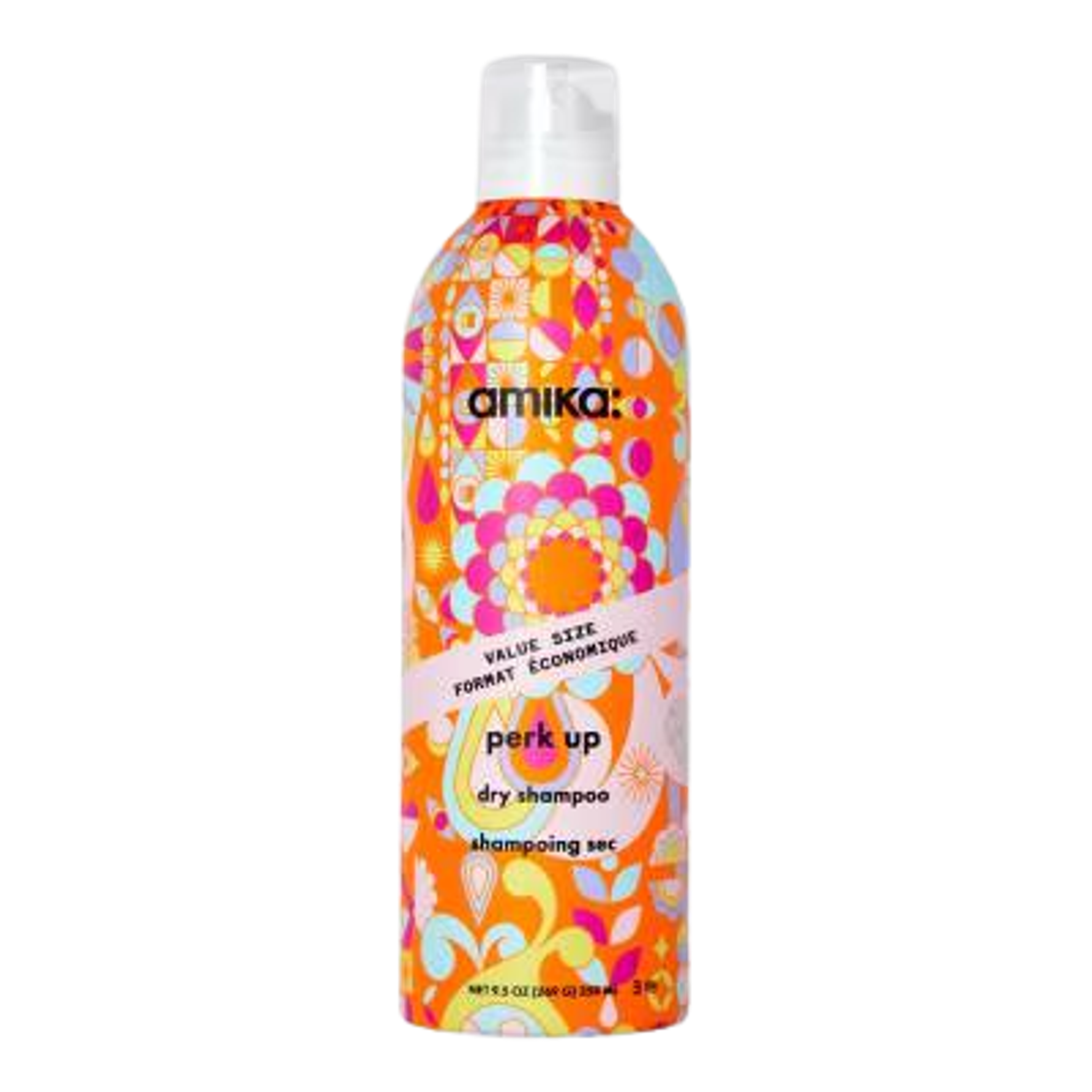 Floral can of dry shampoo
