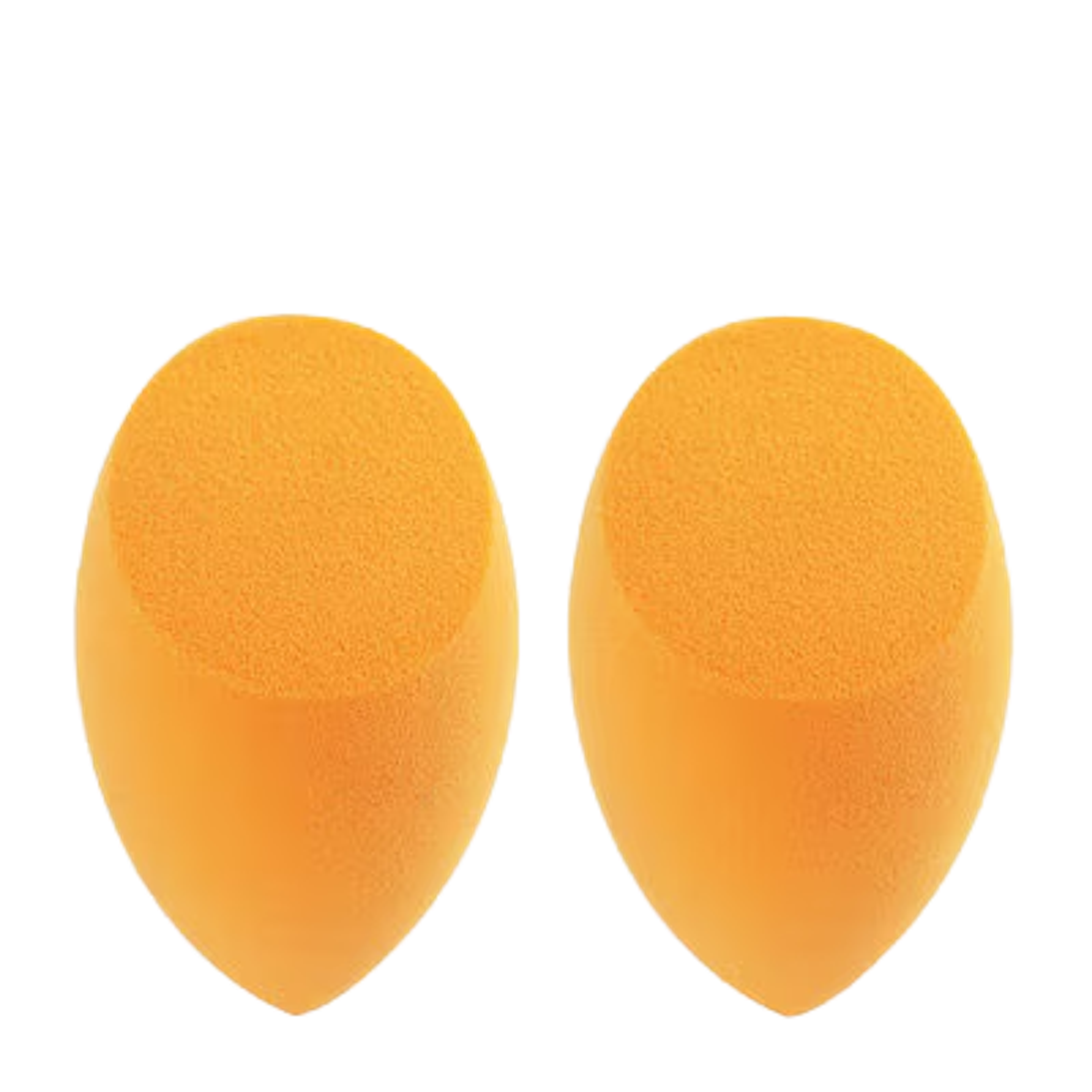 Two orange makeup sponges