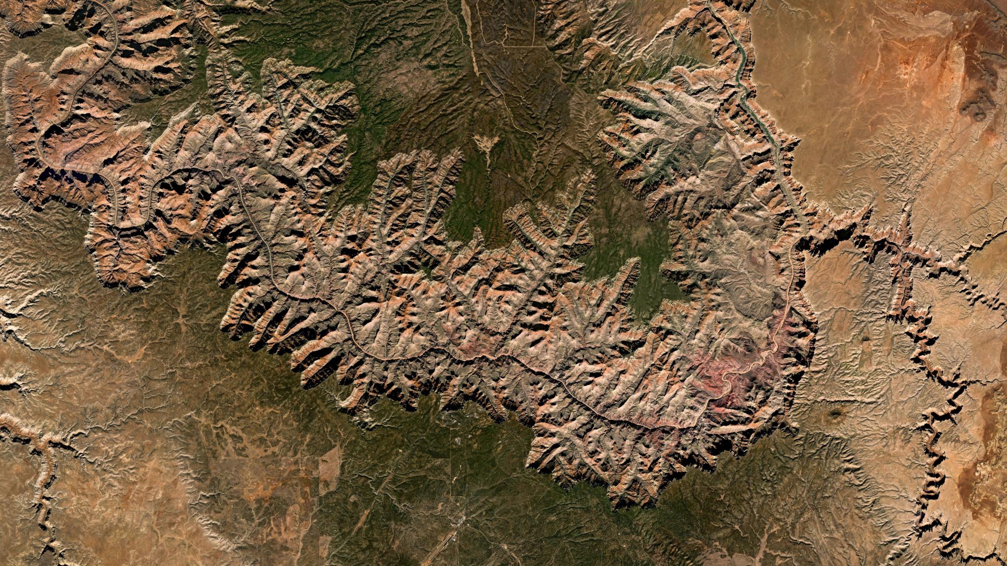 October 2025 Planet Mosaic of the Grand Canyon. © 2025 Planet Labs PBC. All Rights Reserved.