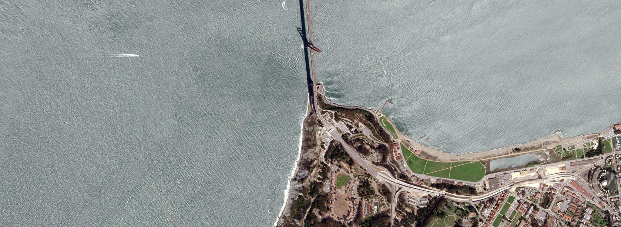 PlanetScope snapshot of the Golden Gate Bridge © 2018, Planet Labs Inc. All Rights Reserved.