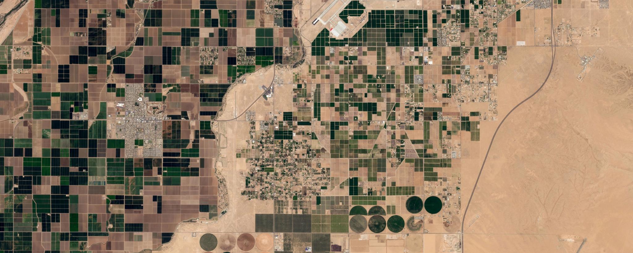 PlanetScope image of agricultural area around Yuma, Arizona captured April, 2026. © Planet Labs 2026. All rights reserved.