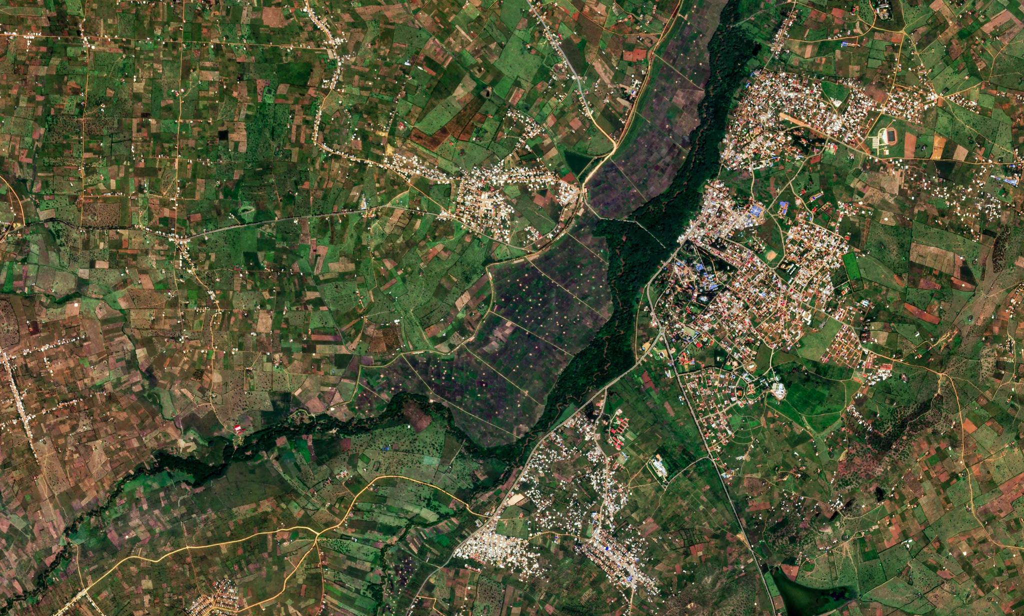 PlanetScope image of Nyagatare, Rwanda captured January 15, 2026.
