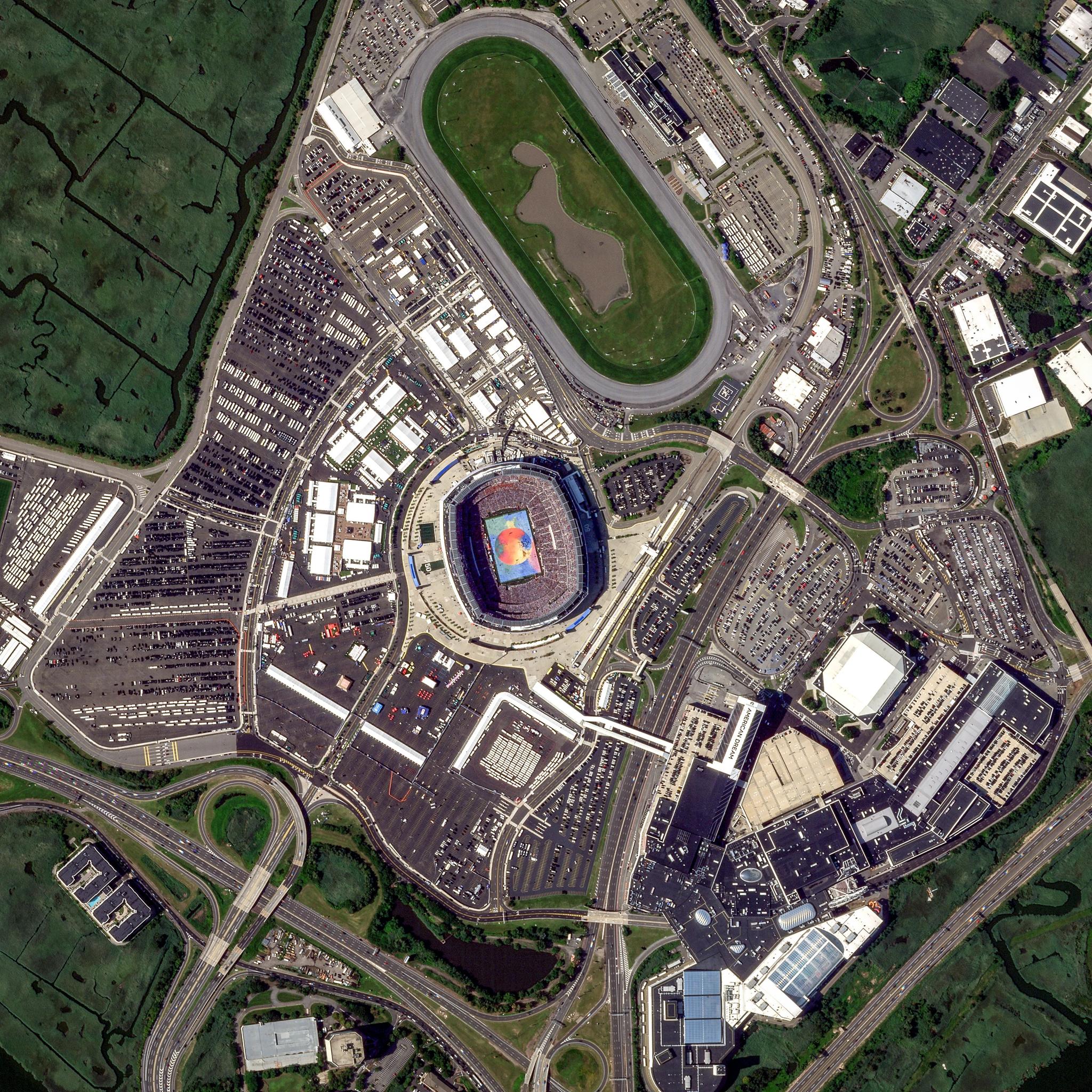 SkySat image of New York New Jersey Stadium, captured on July 19, 2026. © 2026, Planet Labs PBC. All Rights reserved.