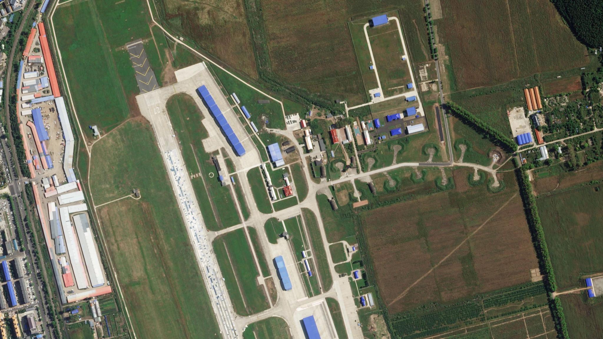 Pelican image an airfield in Yanji City, China, captured September 21, 2025. © 2026 Planet Labs PBC. All Rights Reserved.