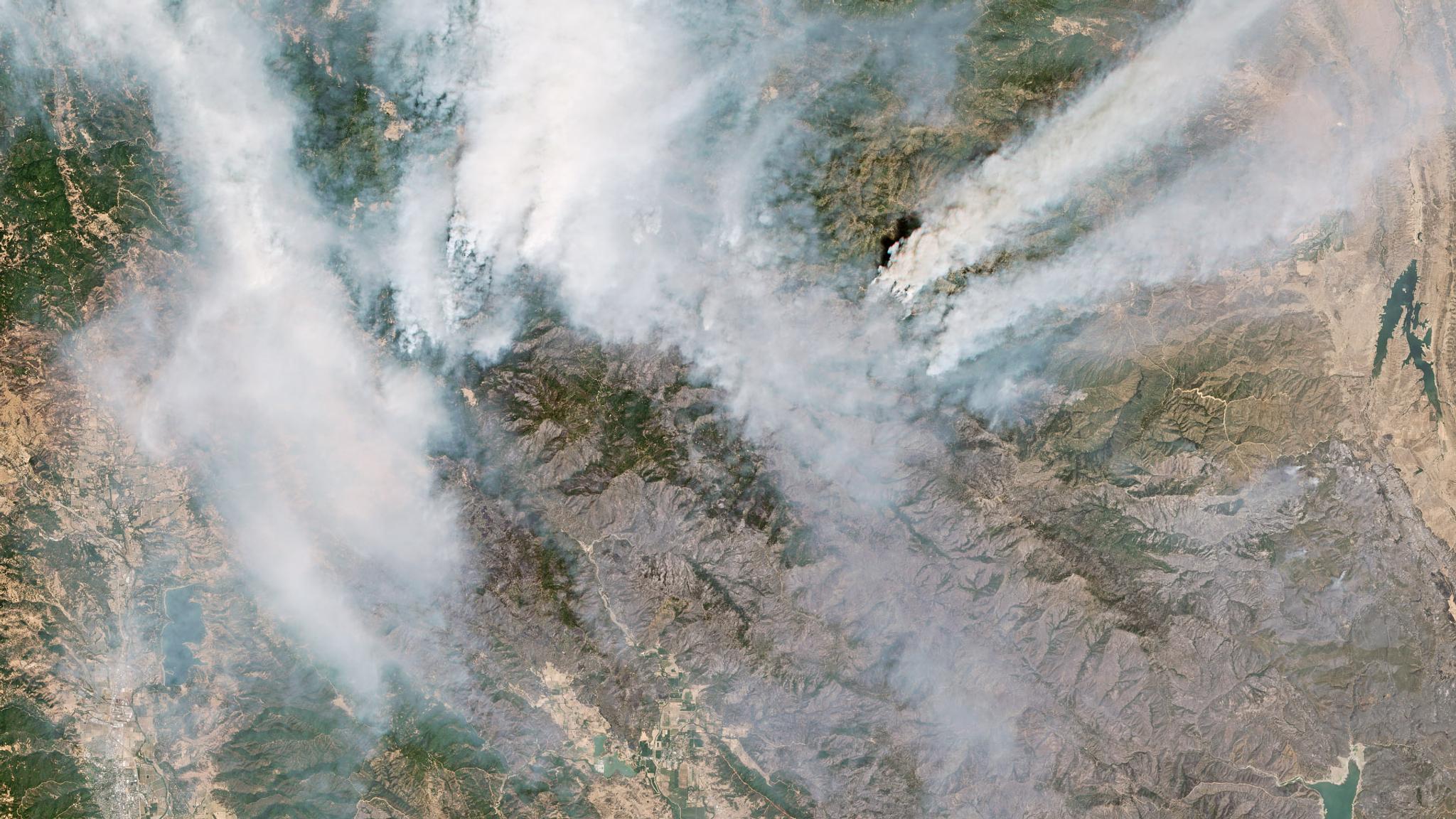 Ranch fire, Mendocino, CA, August 2018 © 2019, Planet Labs Inc. All Rights Reserved.
