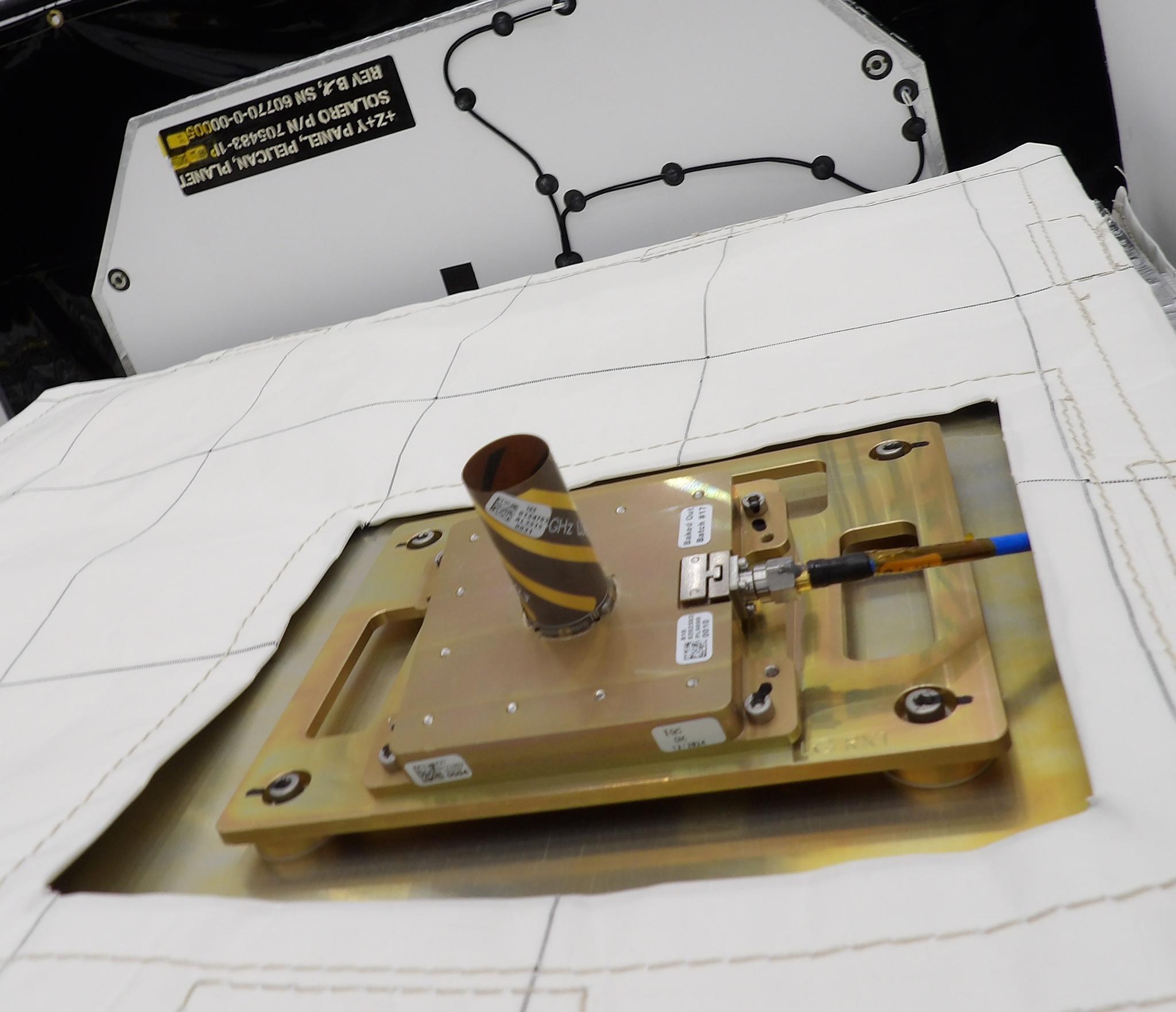Figure 2: Another RTComms antenna on the exterior of Pelican-5 enabling tasking from multiple orientations.