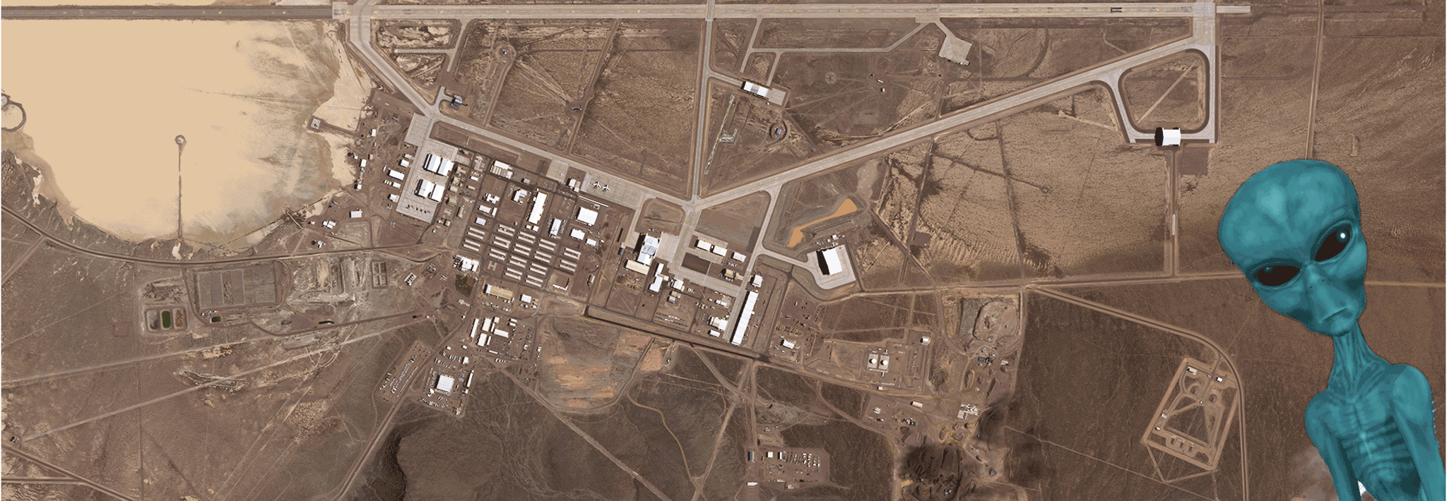 Area 51 and an alien© 2019, Planet Labs Inc. All Rights Reserved.