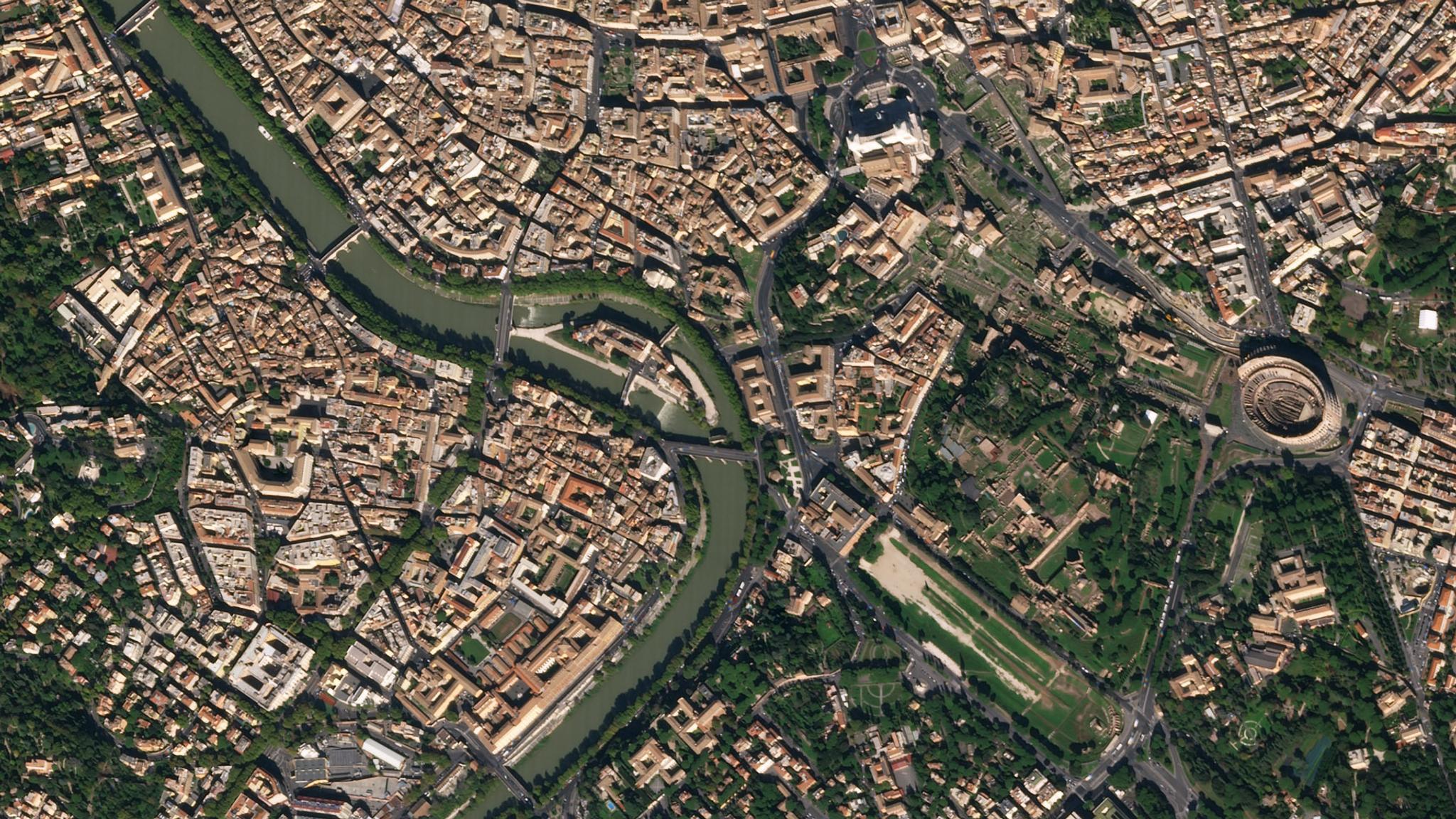 Terra Bella image of Rome, captured on October 22, 2016. Image provided by Terra Bella.