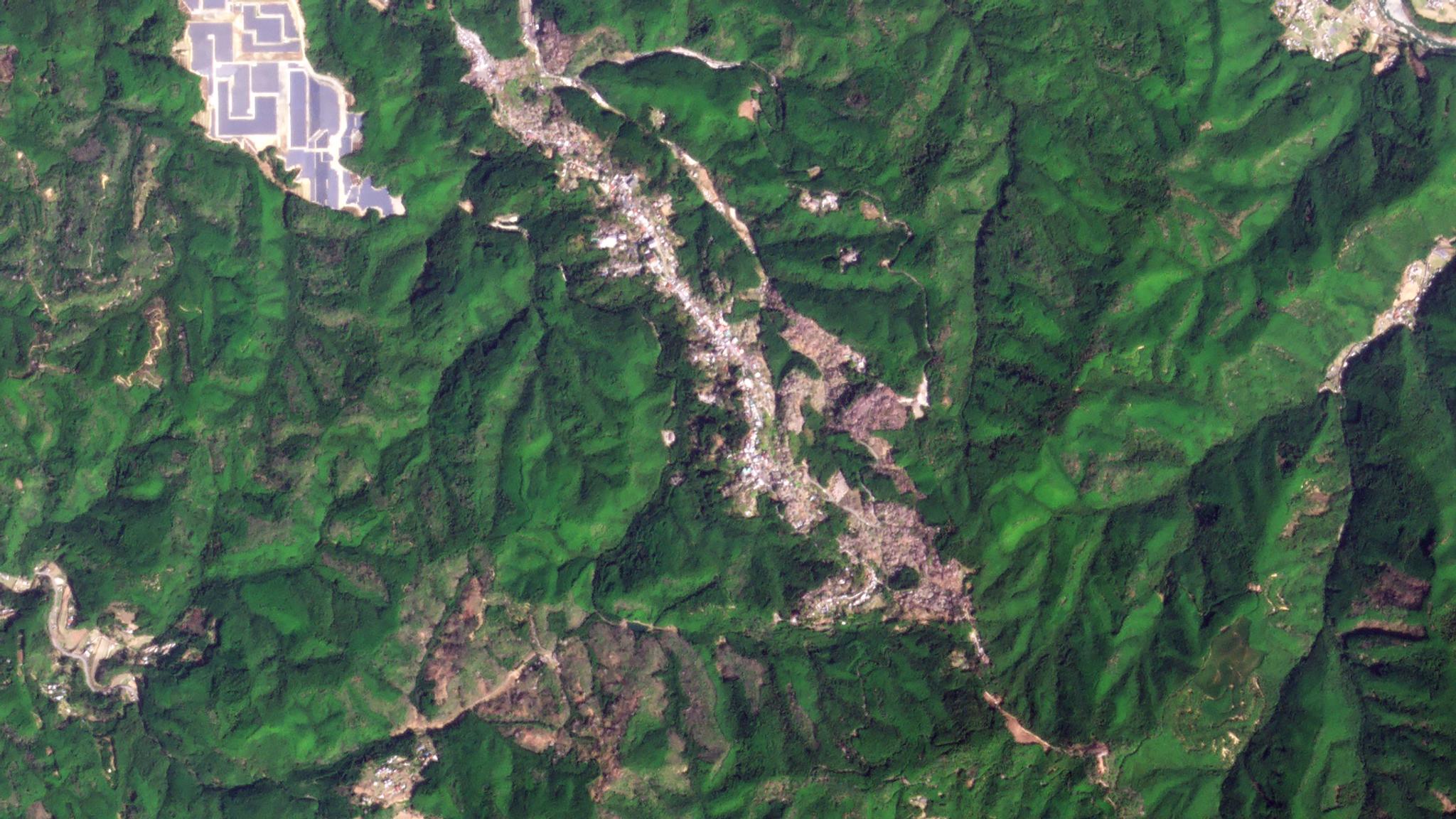 Planet image of Mount Yoshino in Nara Prefecture, Japan © 2024 Planet Labs PBC. All Rights Reserved.