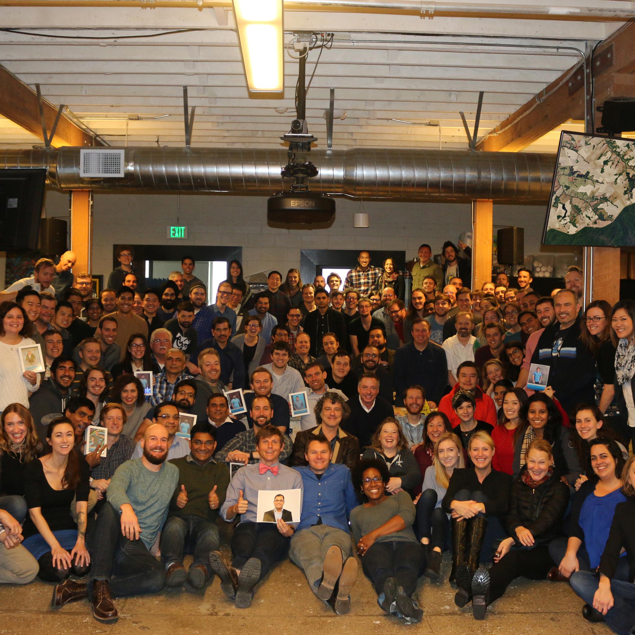 Team Planet says farewell to Flock 3p before shipment. © 2016, Planet Labs Inc. All Rights Reserved.