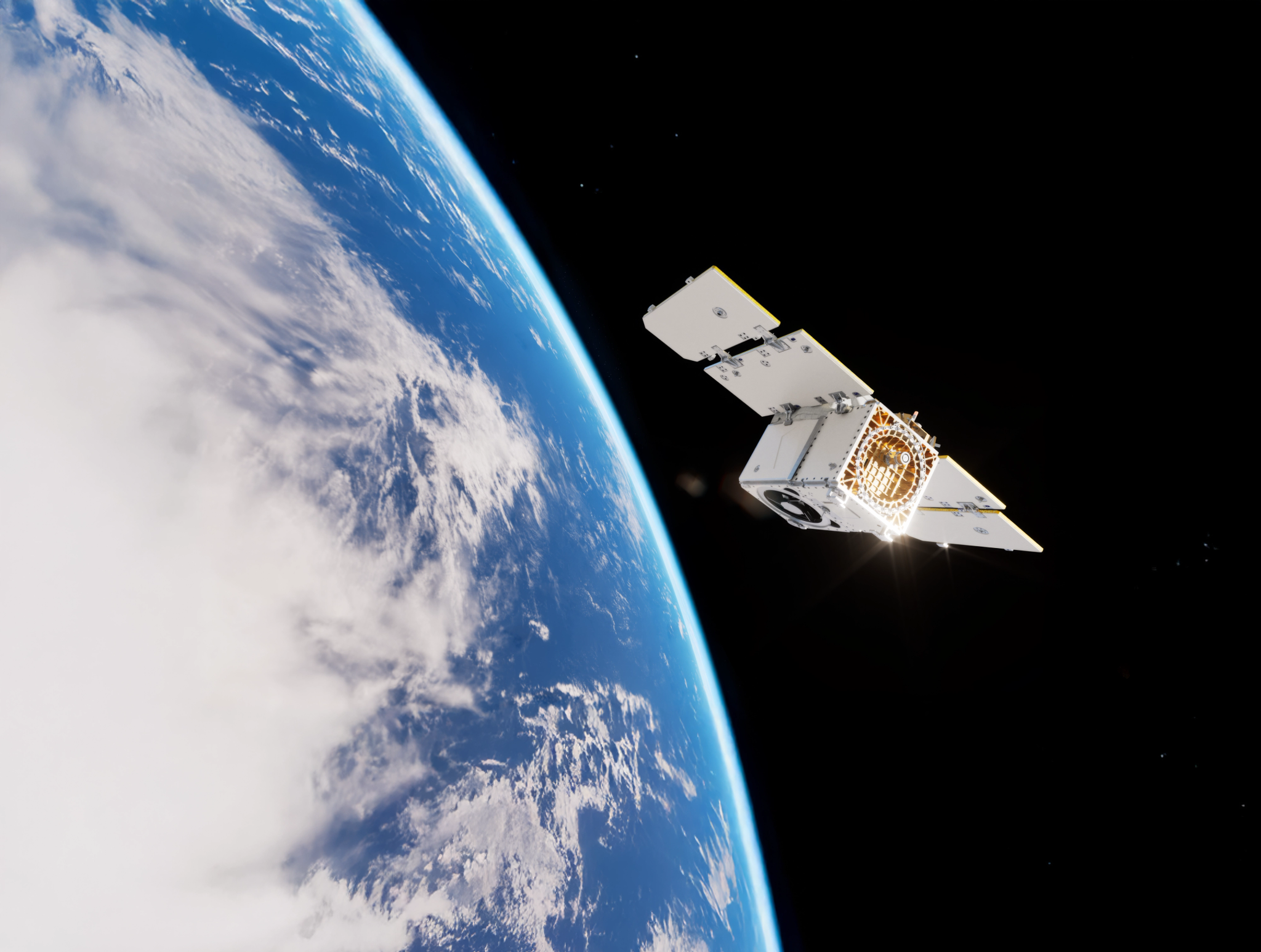 Rendering of a Planet Pelican satellite.