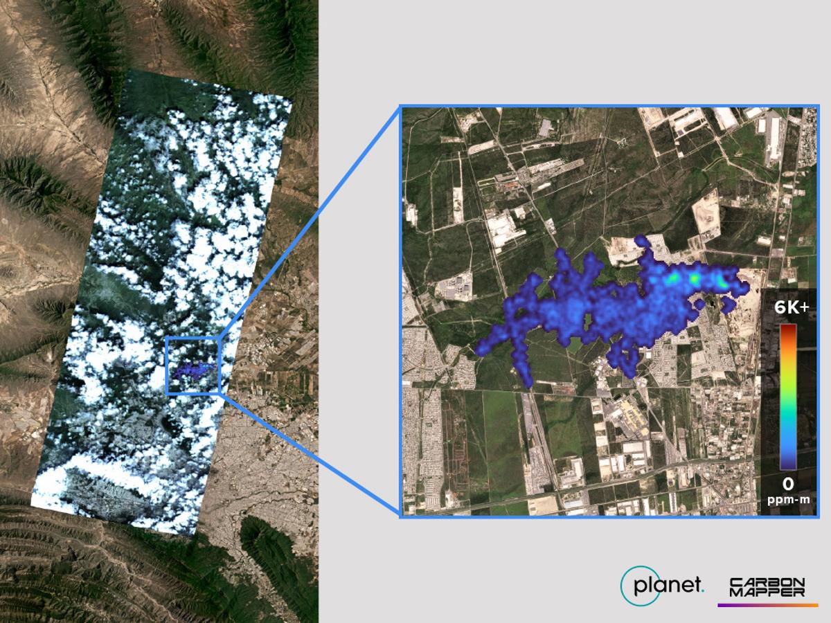 Carbon Mapper data from the Tanager-1 satellite reveals methane and ...
