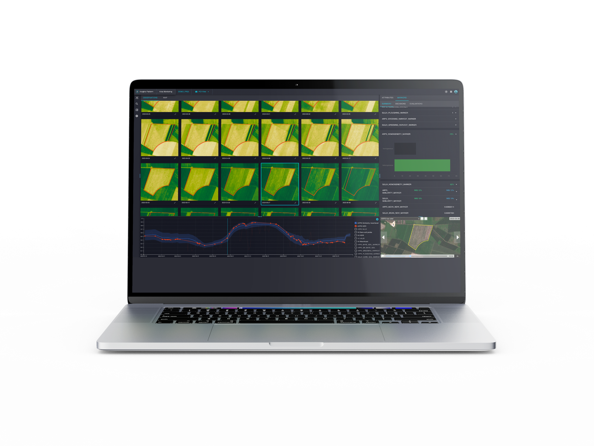 O Area Monitoring Service da Planet é uma solução habilitada por IA que ajuda governos a verificar a conformidade em escala nacional.