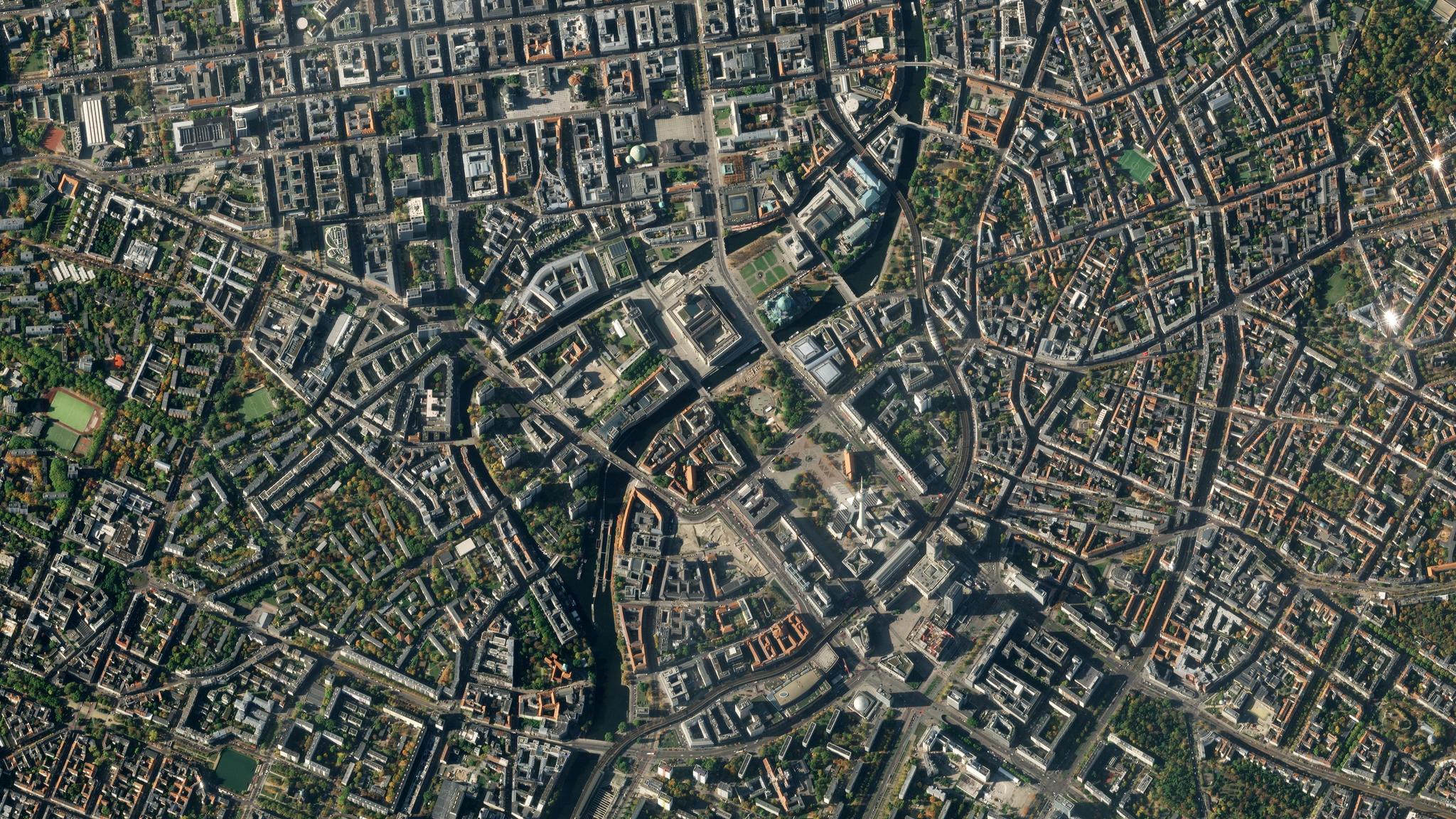 Pelican image of the Mitte District of Berlin, Germany, captured October 19, 2025.